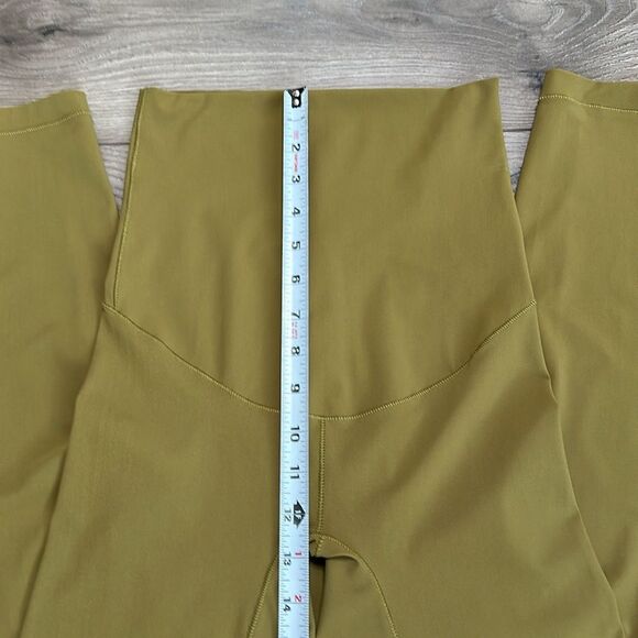 Hoi Bo High Top Chartreuse Green Super High Rise Leggings Size XS - Picture 10 of 11